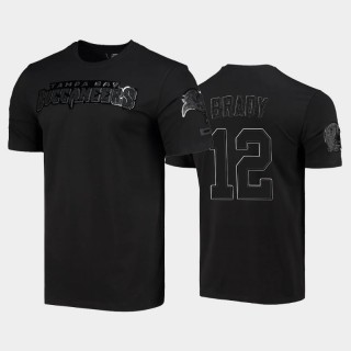 Buccaneers Tom Brady Black Team Logo Pro Team T-Shirt