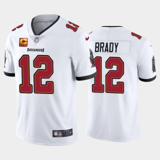 Tampa Bay Buccaneers Tom Brady White Captain Patch Vapor Limited Jersey