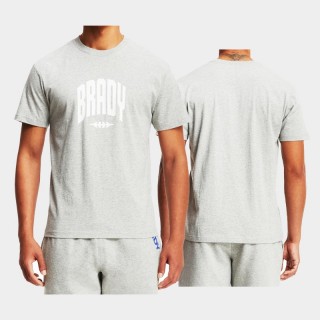 Men's Tom Brady Tampa Bay Buccaneers Gray Varsity Short Sleeve T-Shirt
