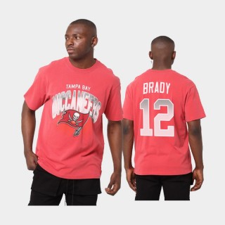 Tampa Bay Buccaneers Tom Brady Red Vintage Gradient Arch T-Shirt