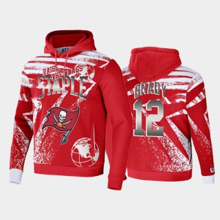 Tampa Bay Buccaneers Tom Brady Red All Over Print Pullover Hoodie
