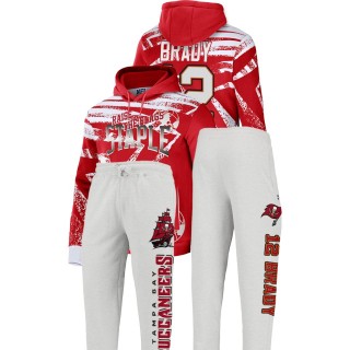 Tampa Bay Buccaneers Tom Brady Red All Over Print Hoodie Pants Set