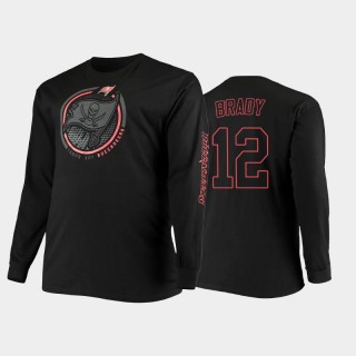 Tampa Bay Buccaneers Tom Brady Color Pop Long Sleeve T-Shirt - Black