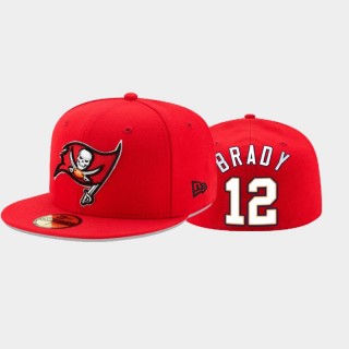 Tampa Bay Buccaneers Tom Brady Primary Logo Fitted Hat - Red