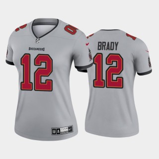 Women's Tom Brady Tampa Bay Buccaneers 2021 Inverted Legend Jersey - Gray