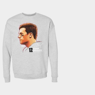 Tampa Bay Buccaneers Tom Brady Player Graphic Gray Profile Sweatshirt