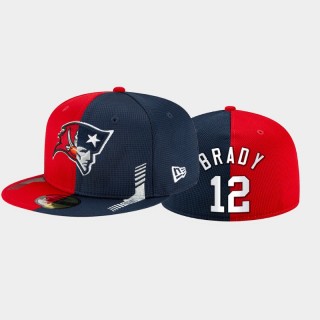 Tampa Bay Buccaneers Tom Brady Split Team Logo Hat - Red Navy