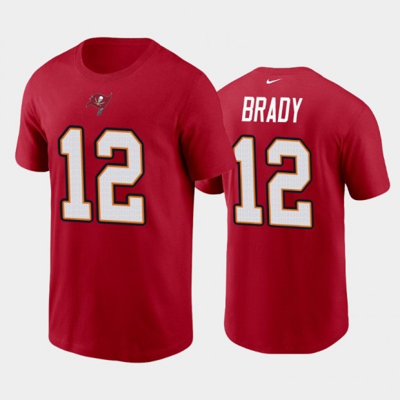 Tampa Bay Buccaneers Tom Brady Name Number T-shirt - Red
