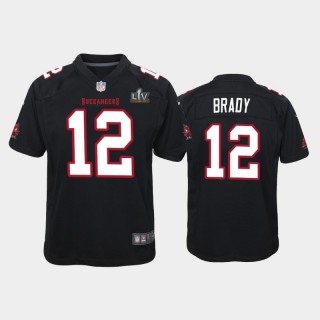 Youth Buccaneers Tom Brady Super Bowl LV Game Jersey - Black