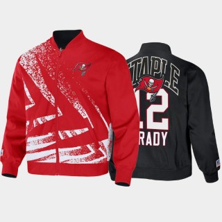 Buccaneers Tom Brady Team Logo Reversible Core Jacket - Red